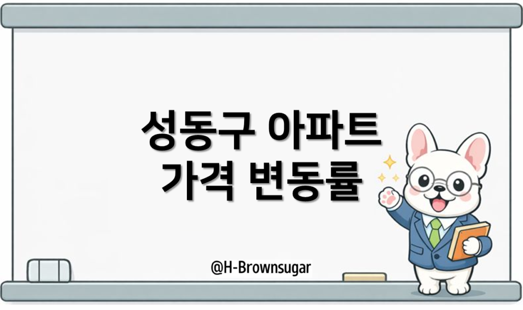 서울 성동구 매매가격 변동률